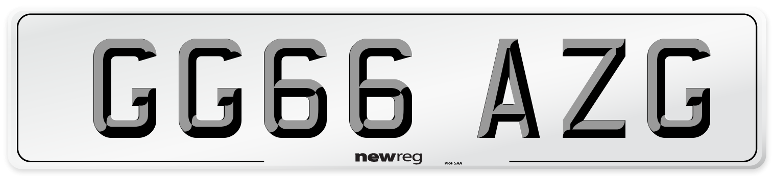 GG66 AZG Number Plate from New Reg